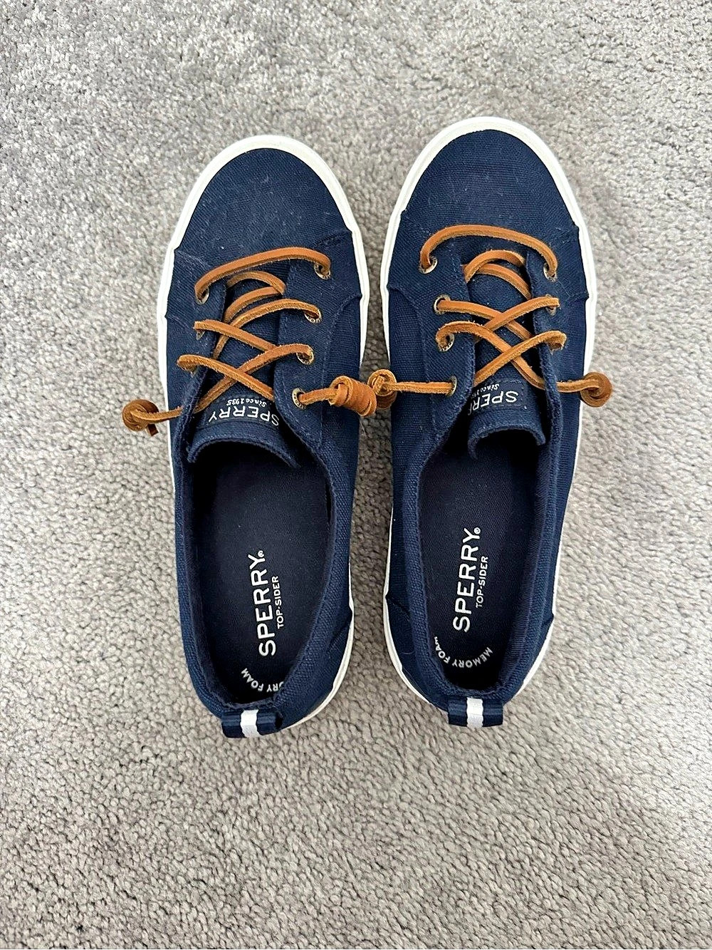 Sperry Crest Vibe Canvas Sneaker Blue & Brown